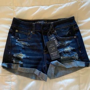 NWT American Eagle dark wash jean shorts